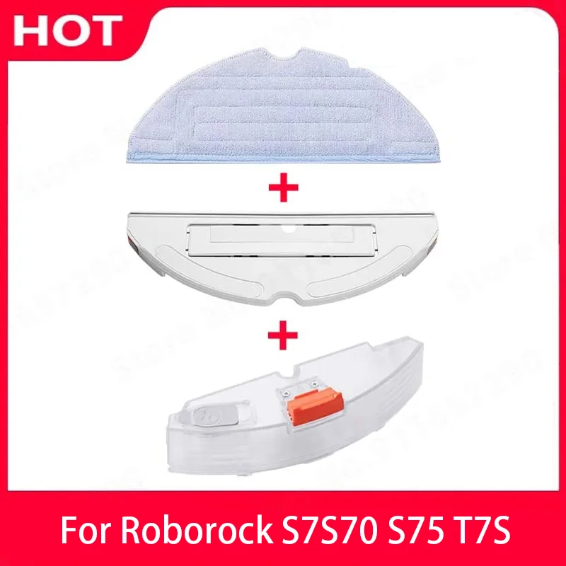 Roborock S7 S70 S75 T7S Elektrische Steuerung Wassertank Ersatzteile Staubsauger Wassertank Tablett mit Mopptuch Zubehör