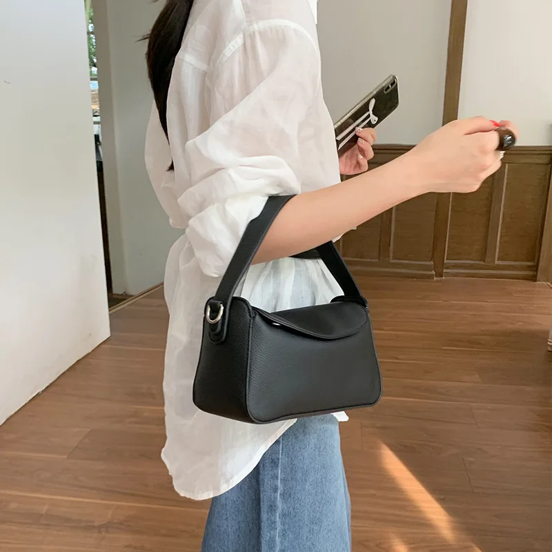 

Новое поступление, стильная минималистичная сумка через плечо с текстурой премиум-класса, универсальная нишевая повседневная сумка через плечо для женщин