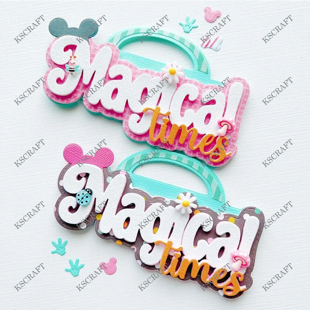 KSCRAFT Magical Times Bag Topper  Metal Cutting Dies Stencils for DIY Scrapbooking Decorative Embossing DIY Paper Cards