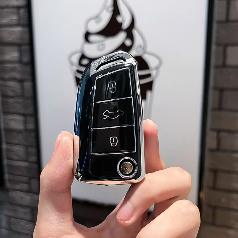 Picture 4: TPU Car Key Cover Folding Remote Control Fobs Shell Case Keychain Holder Auto Accessories For JAC S3 2018 2019 2020 2021 2022