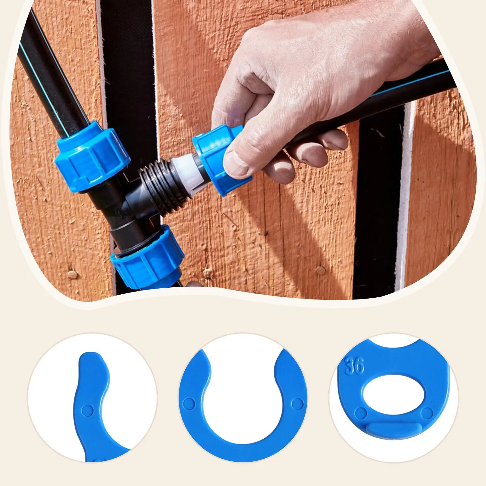 300x تركيبات خرطوم المياه استبدال مانعة للتسرب سهلة التركيب التوافق الأزرق تنوعا الملحقات محول خرطوم الحديقة