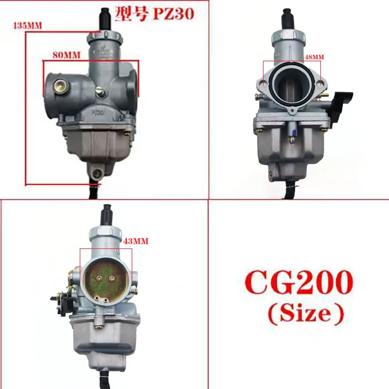 

PZ30 Carburetor Is Suitable for Manual Throttle Motorcycle Carburetor 200CC 250CC