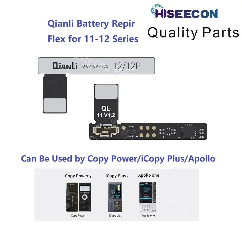 Qianli Battery Flex Cable Tag On For iPhone 11 11Pro 12 13 Pro Max No Cell Bat BMS Health Data Corrector iCopy Copy Power Apollo