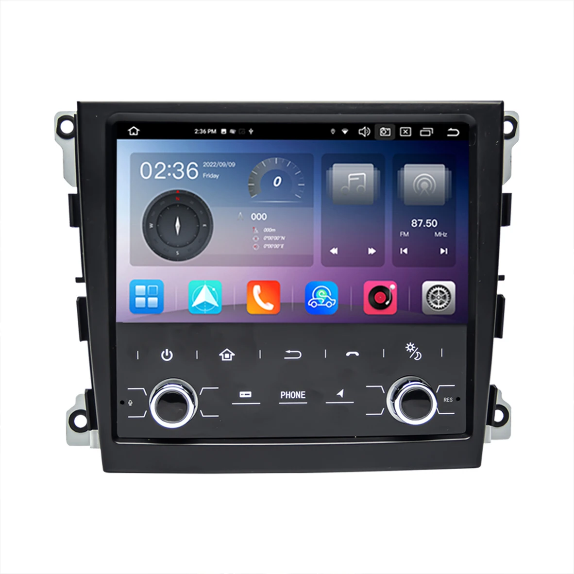 LK7261 7''Android 12 Stystem navigasi Stereo mobil/Unit kepala mendukung Carplay,Android Auto, DSP