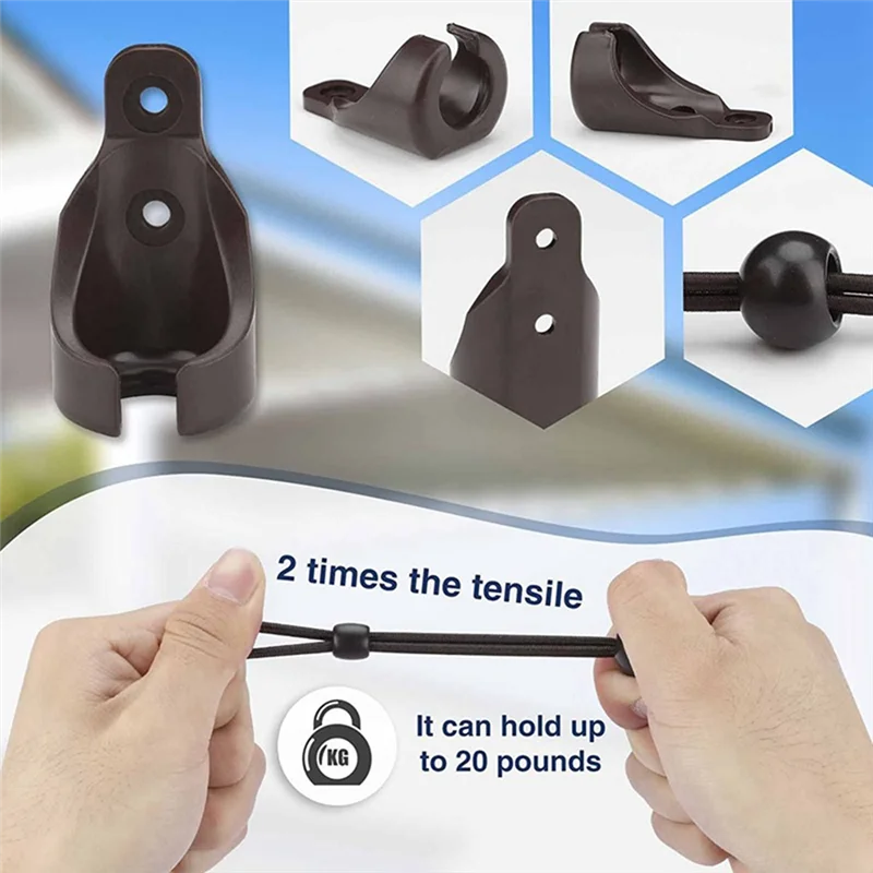 

PA-Upgraded Bungee Kit and End Cap Outdoor Roller Sun Shade Replacement Part Shade Tie Downs Elastic Windproof Cord