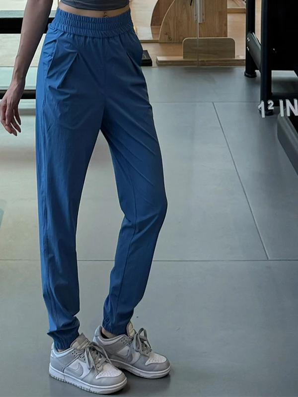 Sporthose mit hoher Taille für Damen, lässig, atmungsaktiv, Fitn-Training, Yoga, Pilates, eng, Qui-Dry, Bare Sensation, Bündchenhose