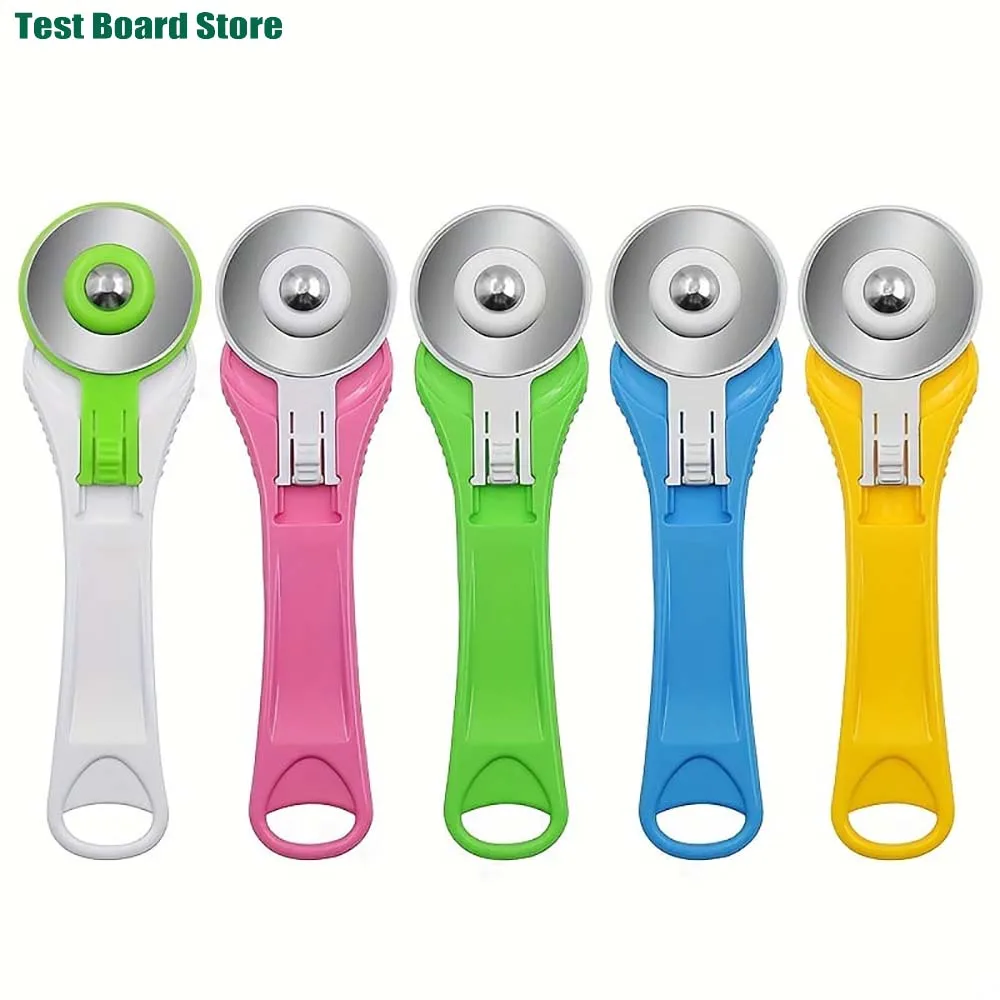 

1Pc 45mm manual disc fabric cutting machine, leather paper fabric cutting tool, roller round knife cutter, sewing accessories