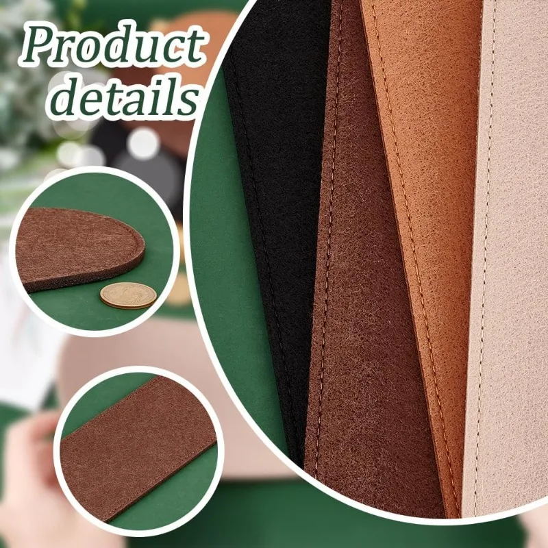 4 Colors Felt Base Shaper 30x10cm/11.8x3.9 inch Oval Purse Organizer Insert Handbag Bottom Insert Bag Stabilizer Bag Liner Board