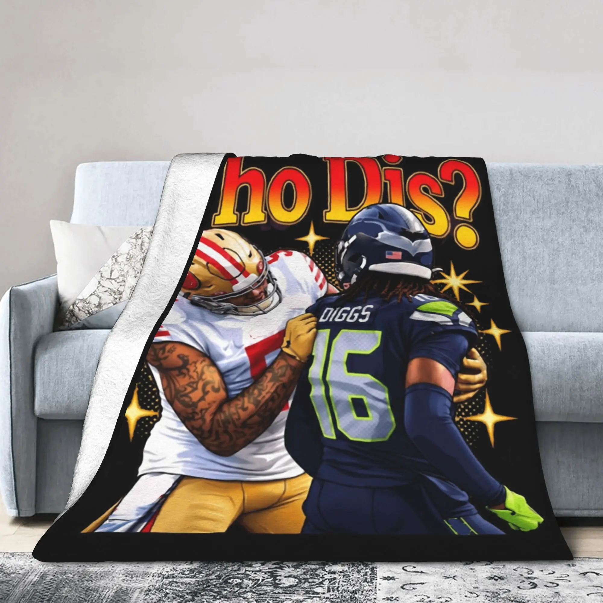 Mike Evans Who Are You  Blanket Funny Football Meme Flannel Throw Blankets Summer Air Conditioning Portable Soft Warm Bedsprea,
