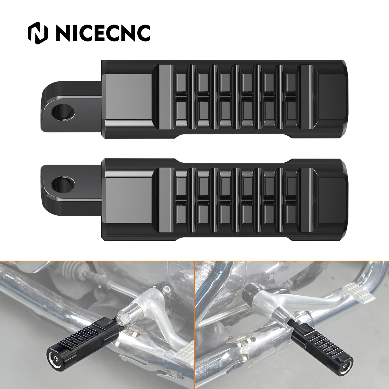 NICECNC Footpegs Footrests for Harley Iron 883 XL883N 2009-2018 Sportster 883 Super Low XL883L 07-20 Iron 1200 XL1200NS 18-21