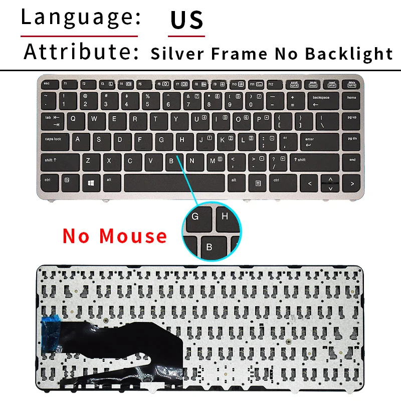 New US Russian Laptop Keyboard Backlight For HP EliteBook 740 G1 740 G2 745 G1 745 G2 750 G1 750 G2 840 G1 840 G2 850 G1 850 G2