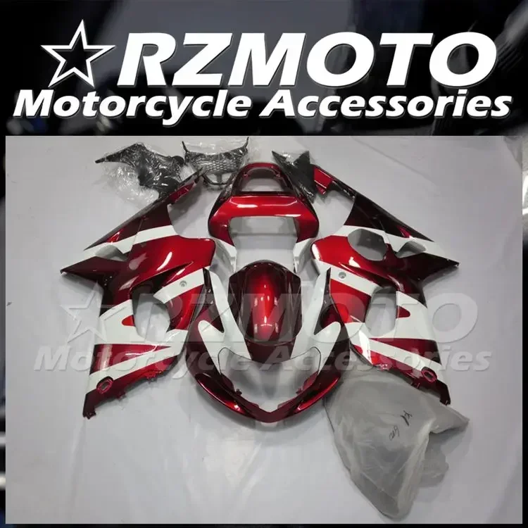 4Gifts New ABS Fairings Kit Fit For Suzuki GSX-R 600 750 K1 2001 2002 2003 01 02 03 Bodywork Set Red White