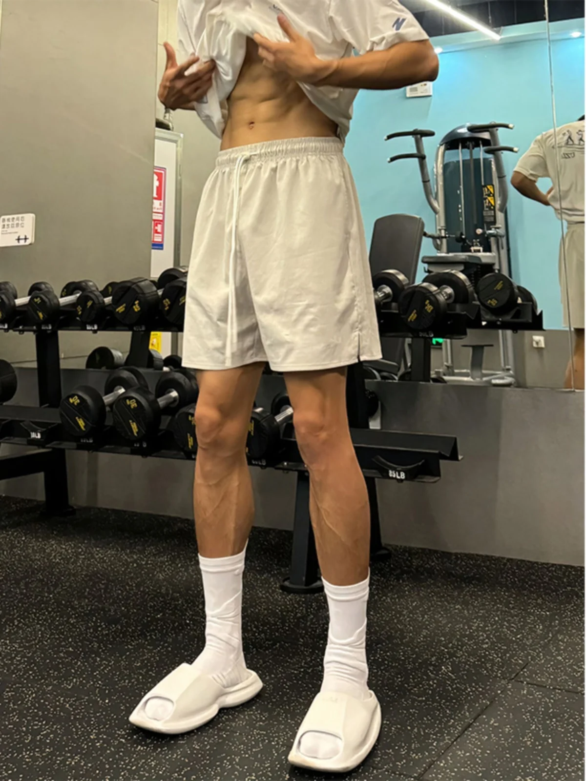 

Summer American Sle Sports orts Men's Fitn Running Thin Qui Dry Loose Large Size Trendy Straight Cut Knee High orts