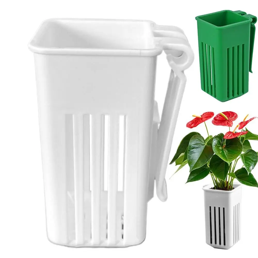 Plastic Aquarium Plant Basket Slotted Drainage Multifunctional Fish Tank Plant Holder Aquarium Hydroponic Top Hangable