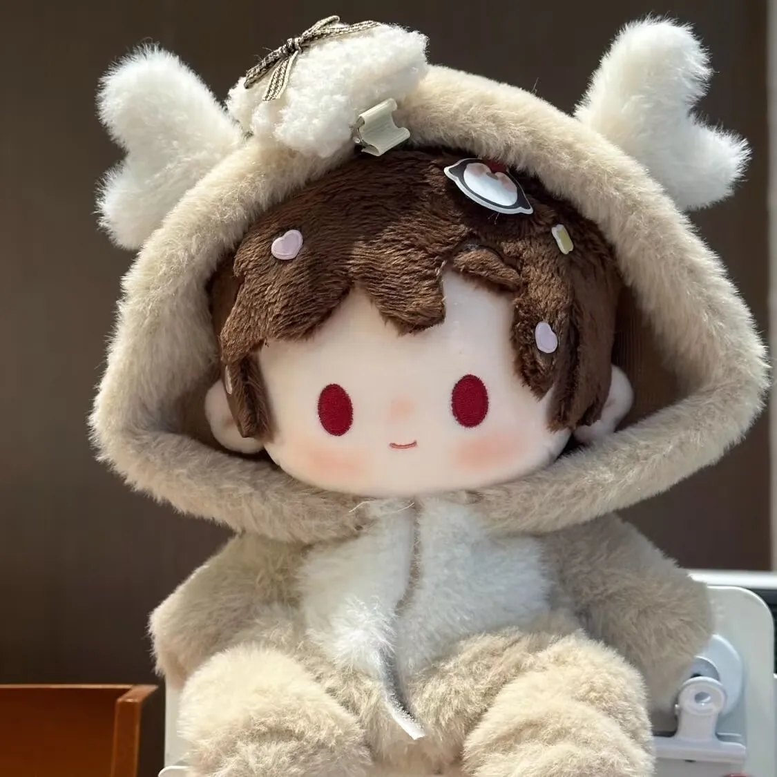 ตุ๊กตาพัฟฟ์ซีรีส์ 15 ซม., 10 ซม., 20 ซม., 40 ซม. มังกรน้อยห่อไฟกลางคืน ตุ๊กตาผ้าฝ้าย ชุดเสื้อผ้าผู้ชาย