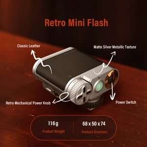 Viltrox Vintage Z1 Kamera Flash Mini Lampu Kilat Lampu Kilat Retro GN12 Lampu Pengisi LED Pada Kamera untuk Kamera DSLR Canon Nikon Sony Fuji 8 flash retro penjualan terbaik - №