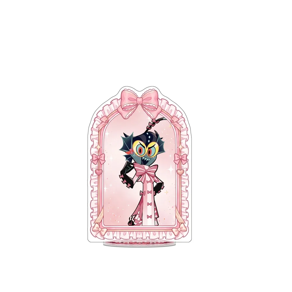 Hazbin Hotel Acrylic Stand Keychain Alastor Charlie Angel Dust Vox Anime Figure Desk Decoration Custom Pattern