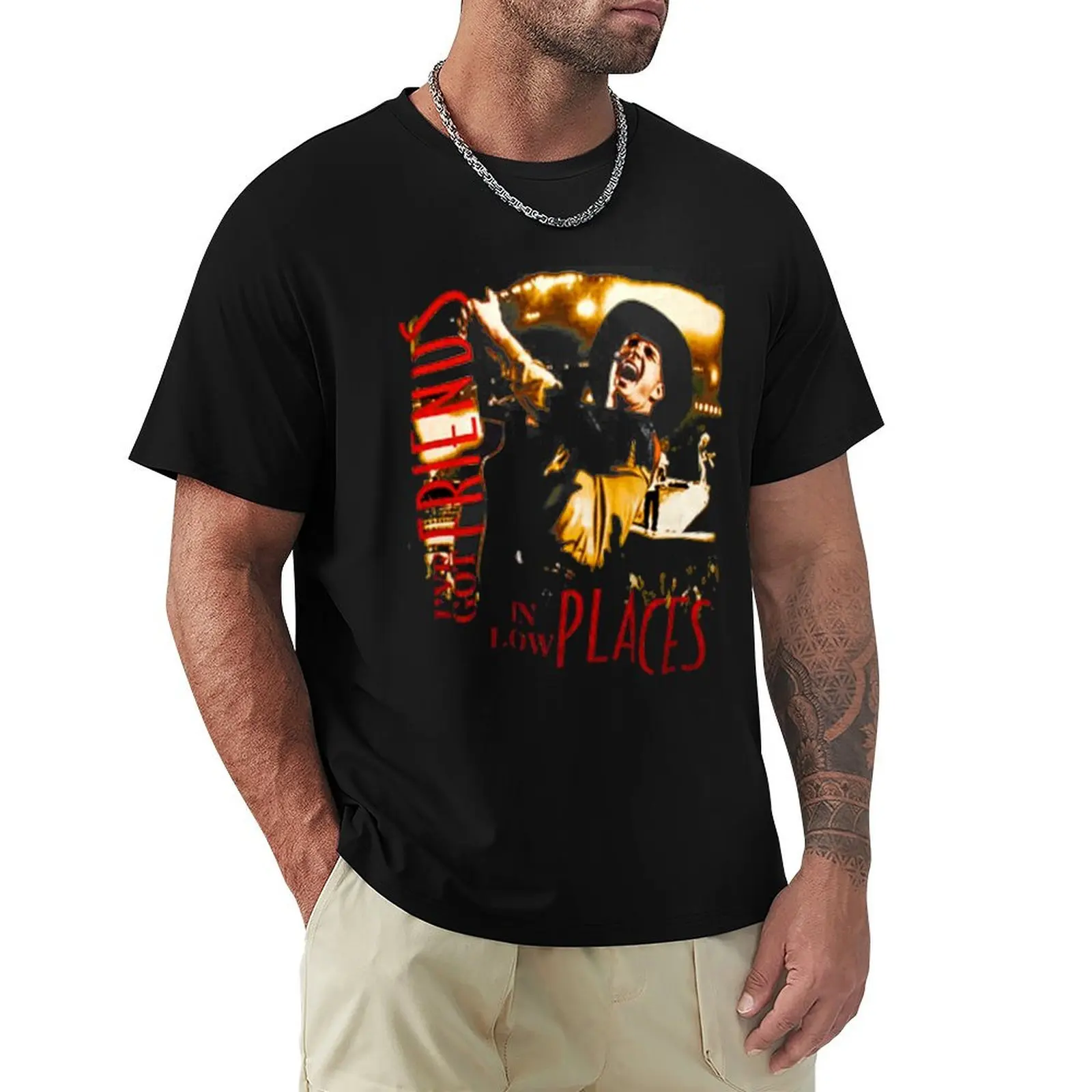 1996 Garth Brooks Vintage T-Shirt Street Art Print Tee Shirt