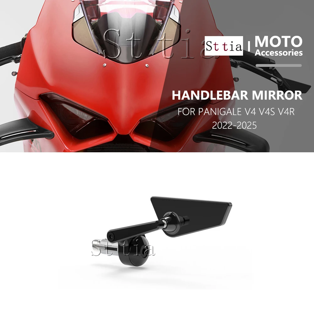 

Зеркала заднего вида для мотоциклов Ducati Panigale V4 S 2022-2025 2024 PANIGALE V4S R, аксессуары для зеркал заднего вида на руль с ЧПУ