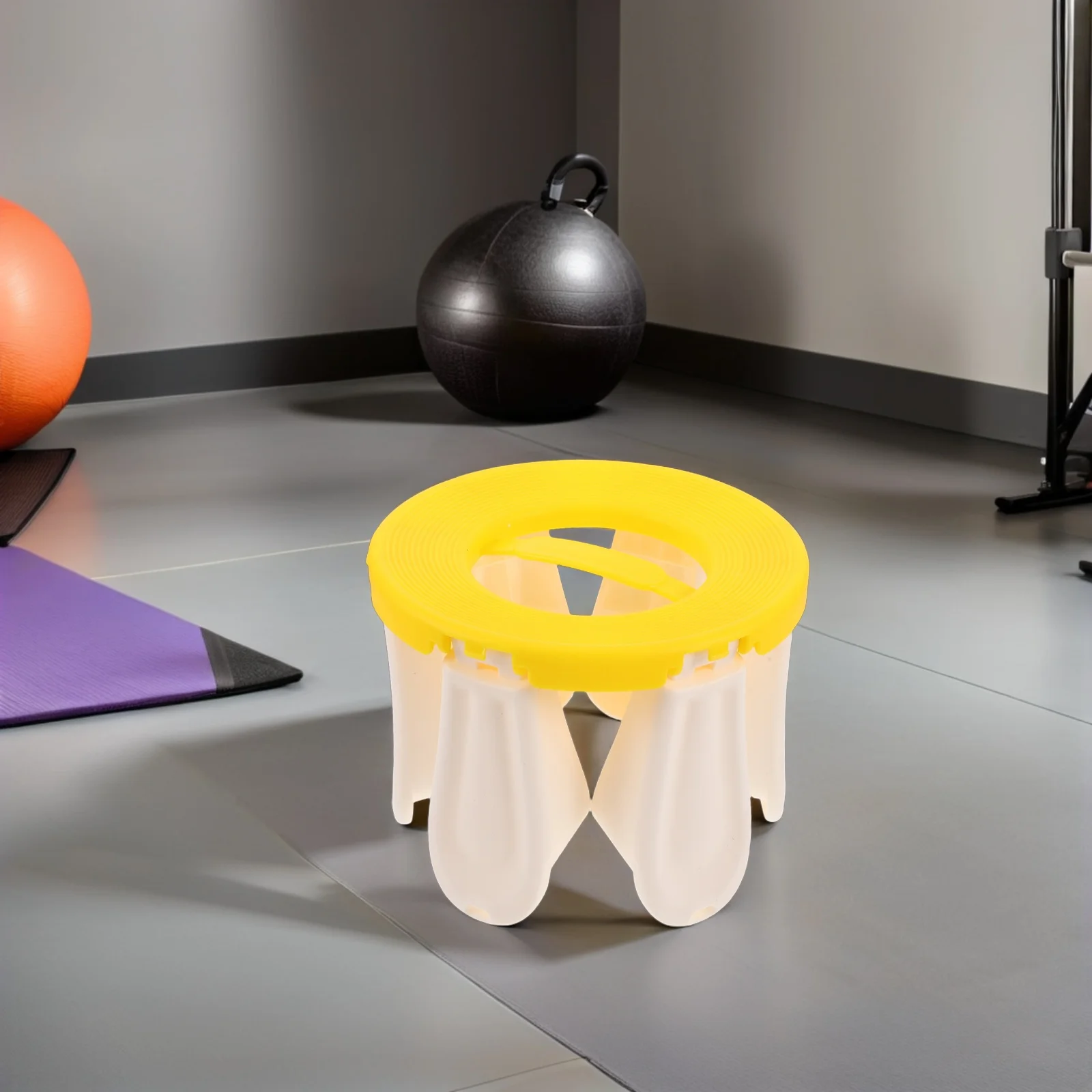 

Yoga Ball Holder 49Cm Round Plastic Base Anti Slip Stable Support for Exercise Ball Display Stand Home Gym Accessories Storage