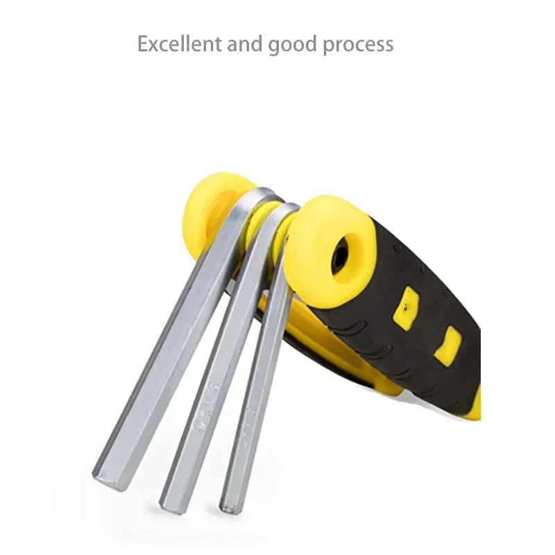 8 em 1 conjunto de chave de fenda dobrável torx chave de fenda mini bits kit hexágono torx chave de fenda phillips parafuso liso driver