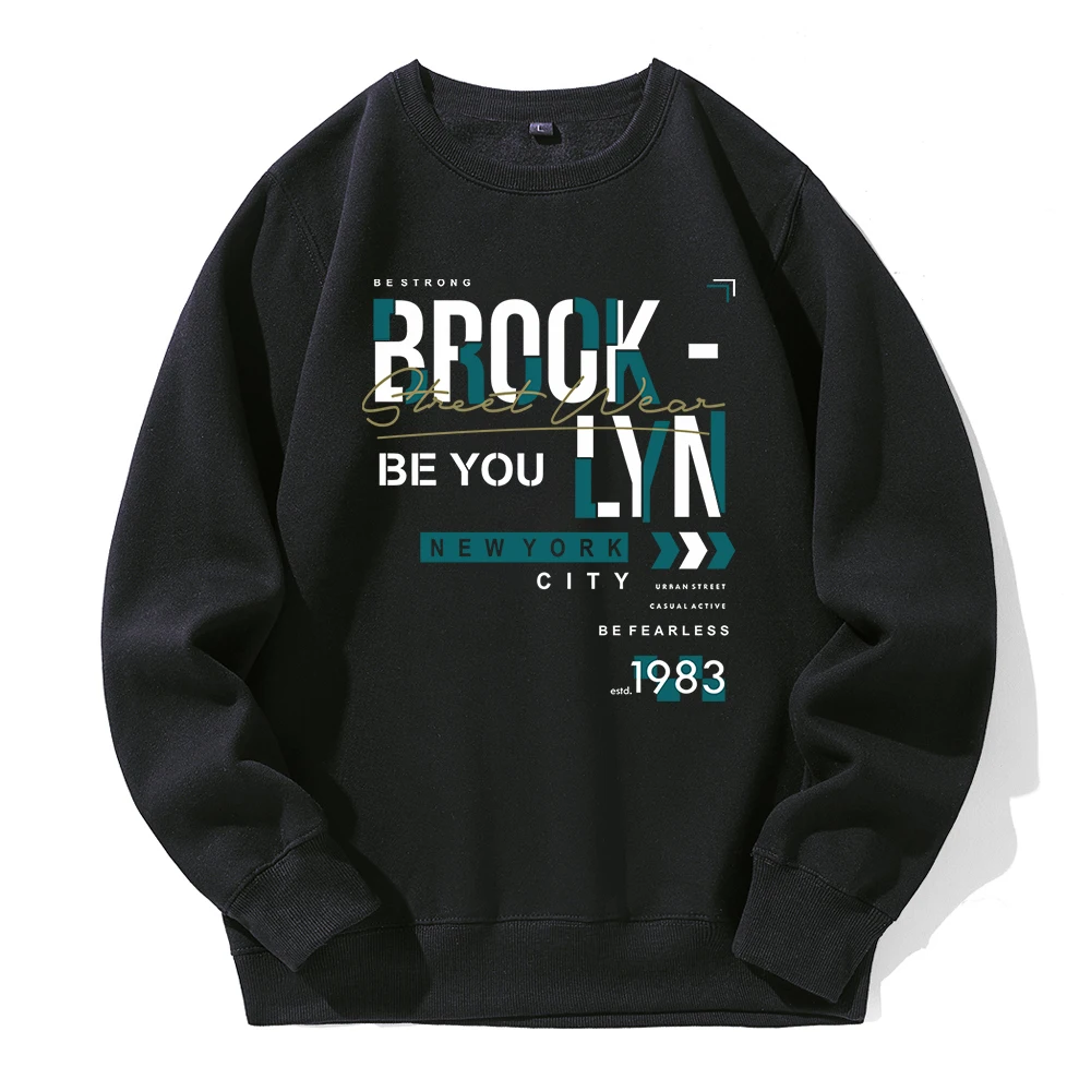 

Худи Brooklyn Be You New York City без страха 1983, Мужская модная новинка, худи, классические топы в стиле ретро, свободная толстовка большого размера