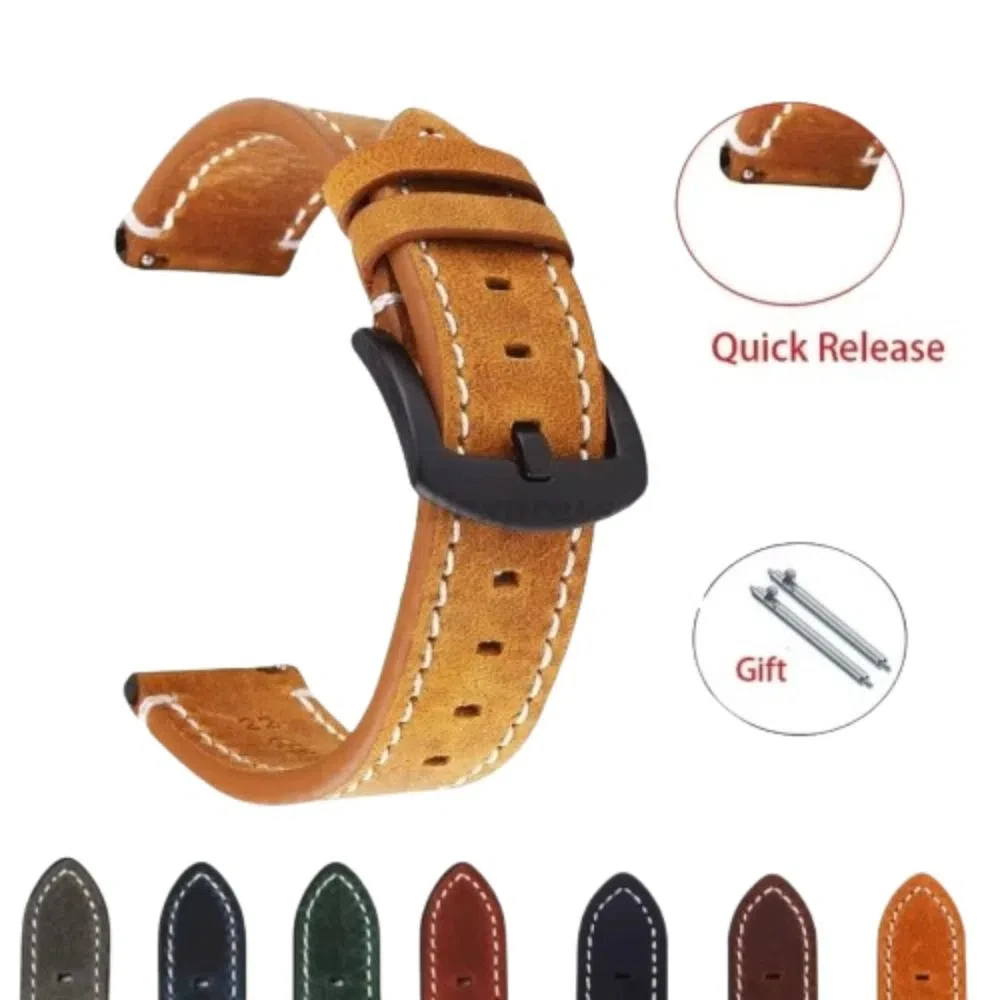 

Genuine Leather Watch Band Strap Quick Release Vintage Watch Strap Soft 18/20/22/24mm Wrist Belt Watch Accessories Belt