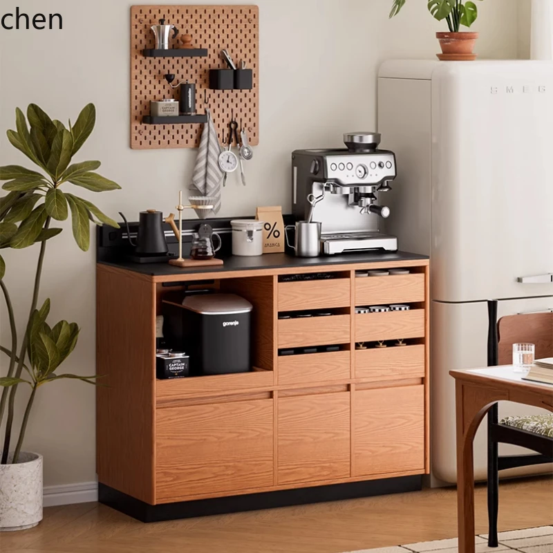 

ZML side cabinet against the wall, rock slab countertop, home kitchen, dining room storage, tea cabinet