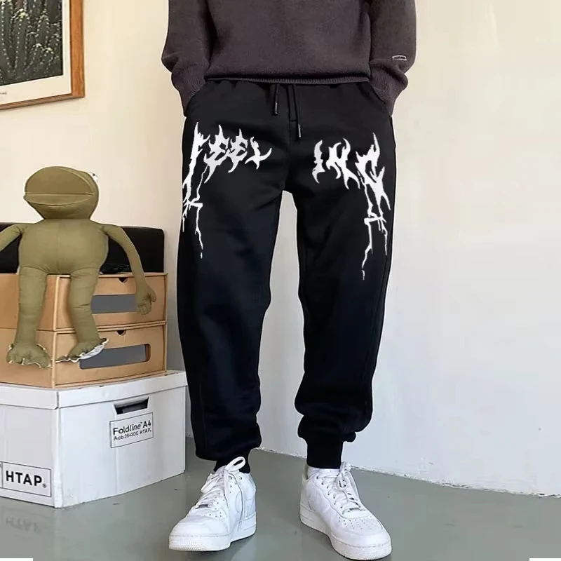 2025 Fashion luxury casual brand printed running pants men s fitness and sports pants outdoor running pants neutral long pants