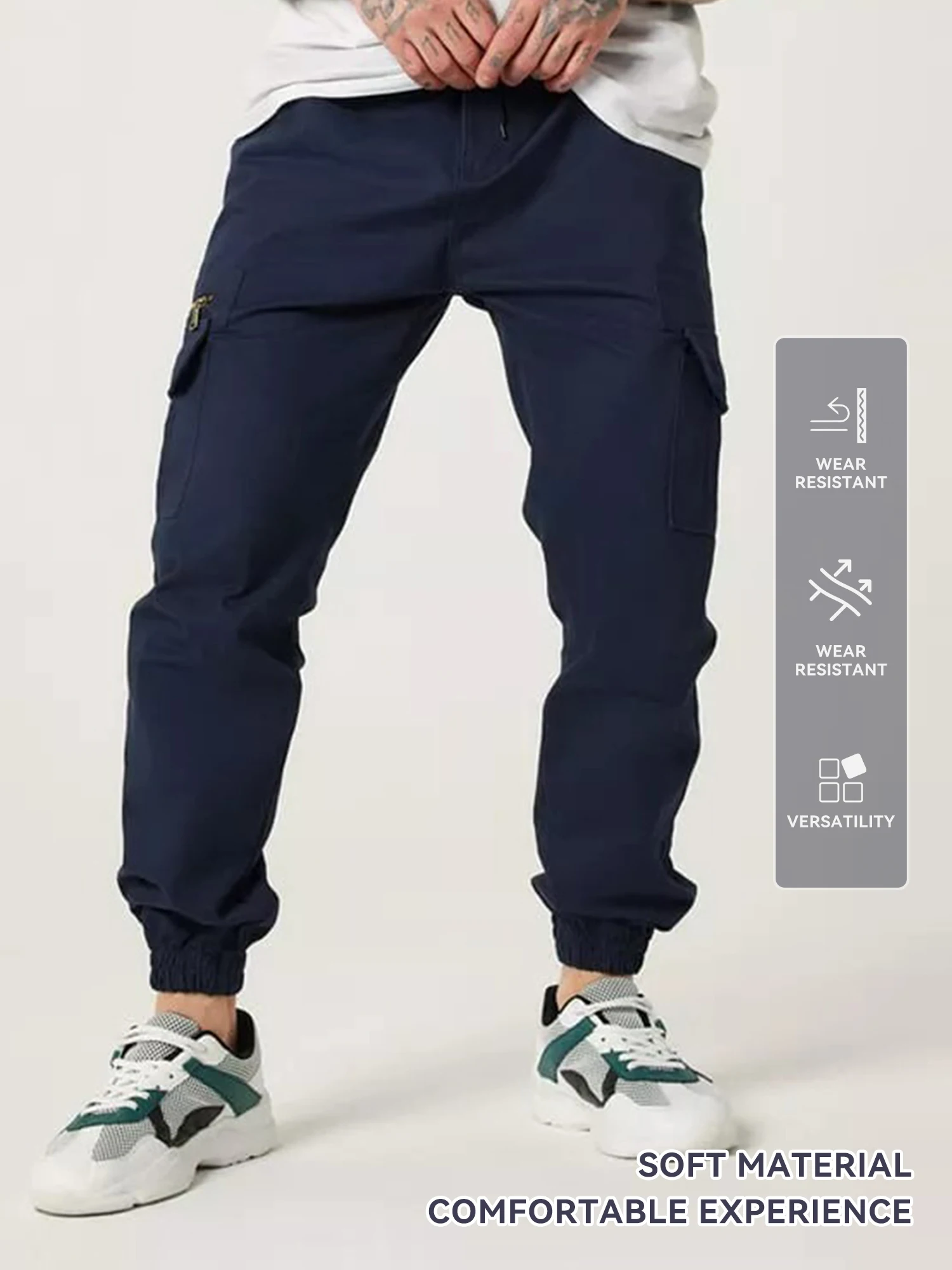 

Новинка 2023 года, мужские брюки-карго, спортивные штаны, уличные свободные прямые длинные брюки, повседневные спортивные прочные мужские брюки с карманами, уличная одежда