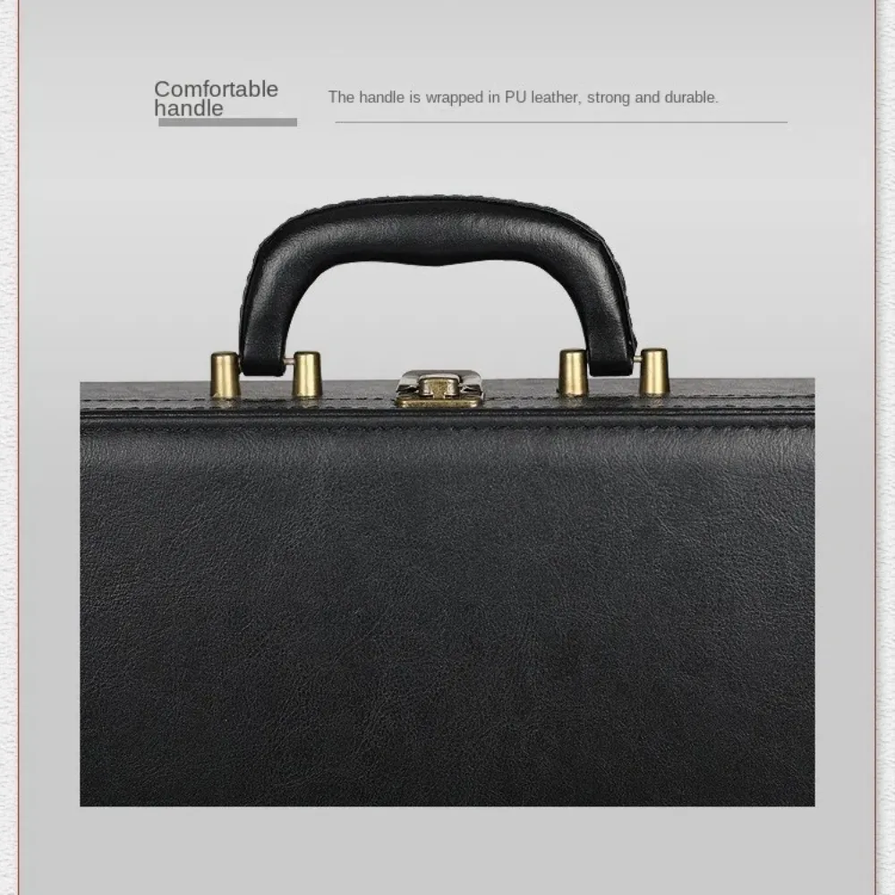 

Leisure PU Leather Room Delivery Box Handheld Multifunctional Document Storage Box Business Key Toolbox Women Men