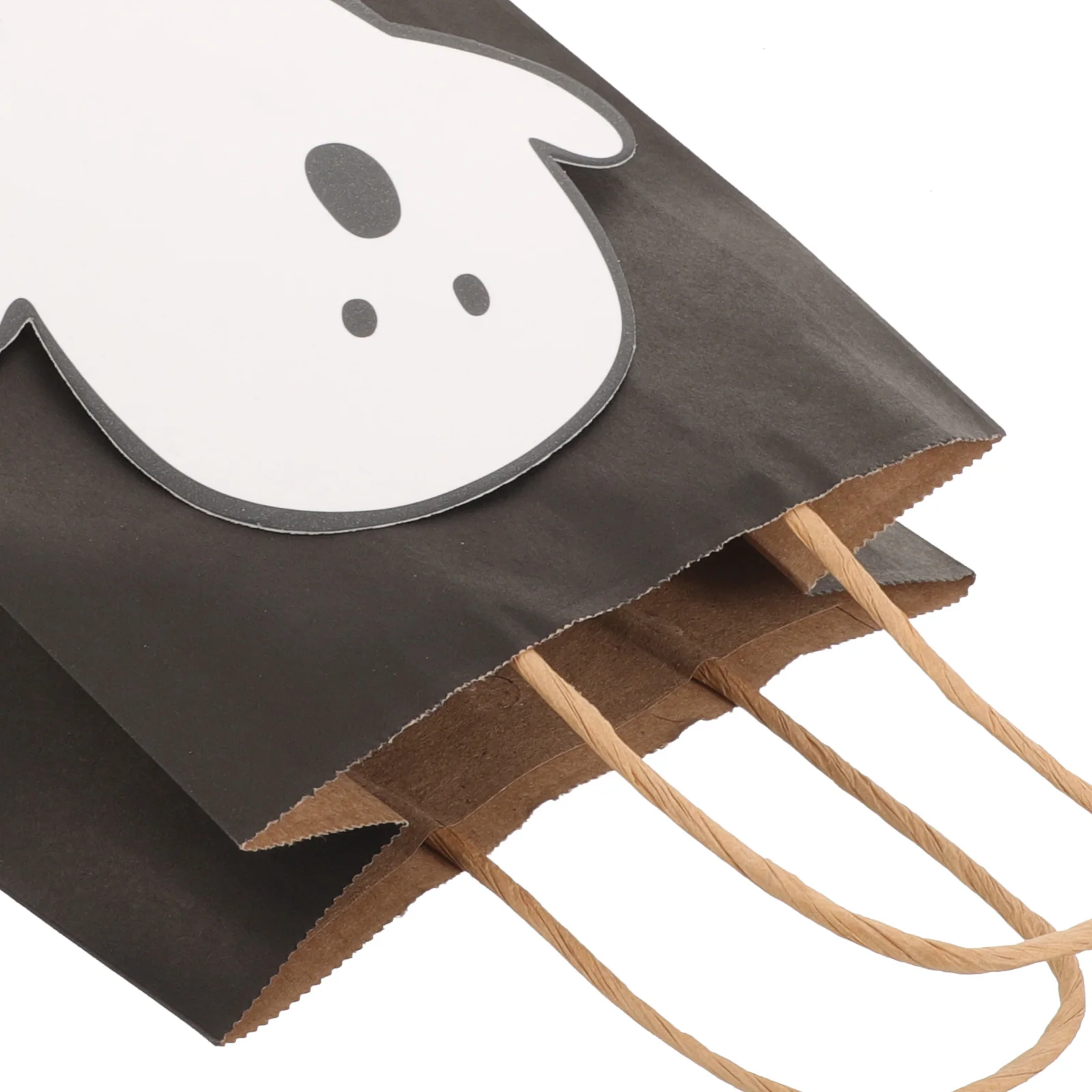 

10 Pcs Candy Bags Halloween Treat Snack Storage Chocolate Decorative Biscuit Party Gift Reusable Black Ghost Pattern Paper