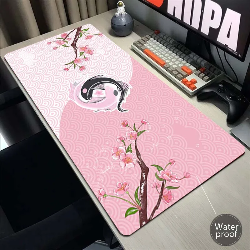 

HD Print Fish Large Mouse Pad Waterproof Table Carpet Gamer Mousepad Office Accessories for Desk Mat Game Keyboard Pad 900x400mm