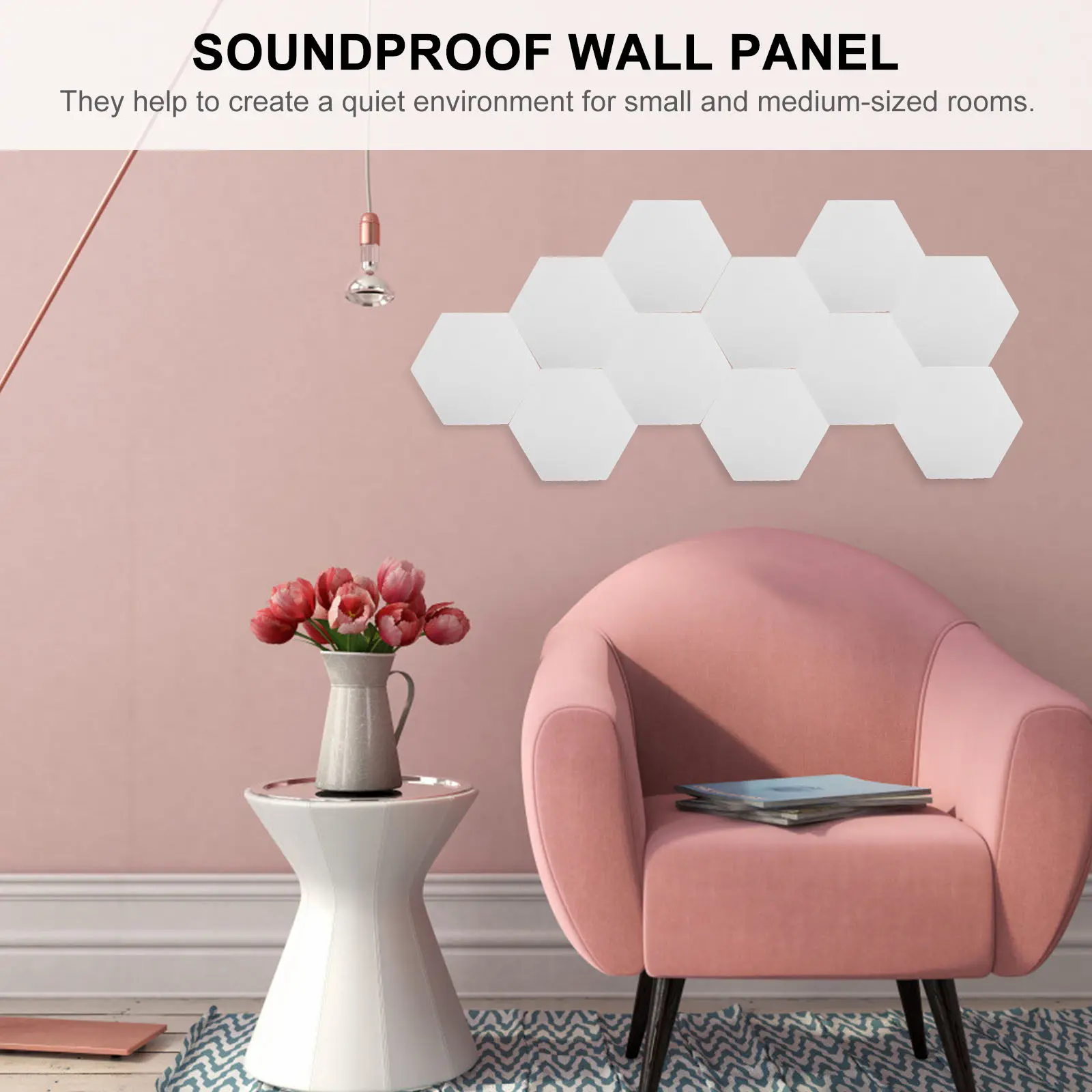 12pcs Soundproofing Mats for Home Studio, Recording Room, Gym, Office – Noise Reduction Wall, Ceiling & Door