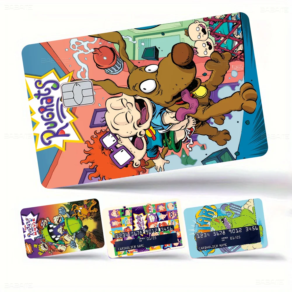 Cartoon-R-Rugrat-Anime Different Styles Poker Sticker Film Tape Skin For Credit Card Debit Card Big Chip