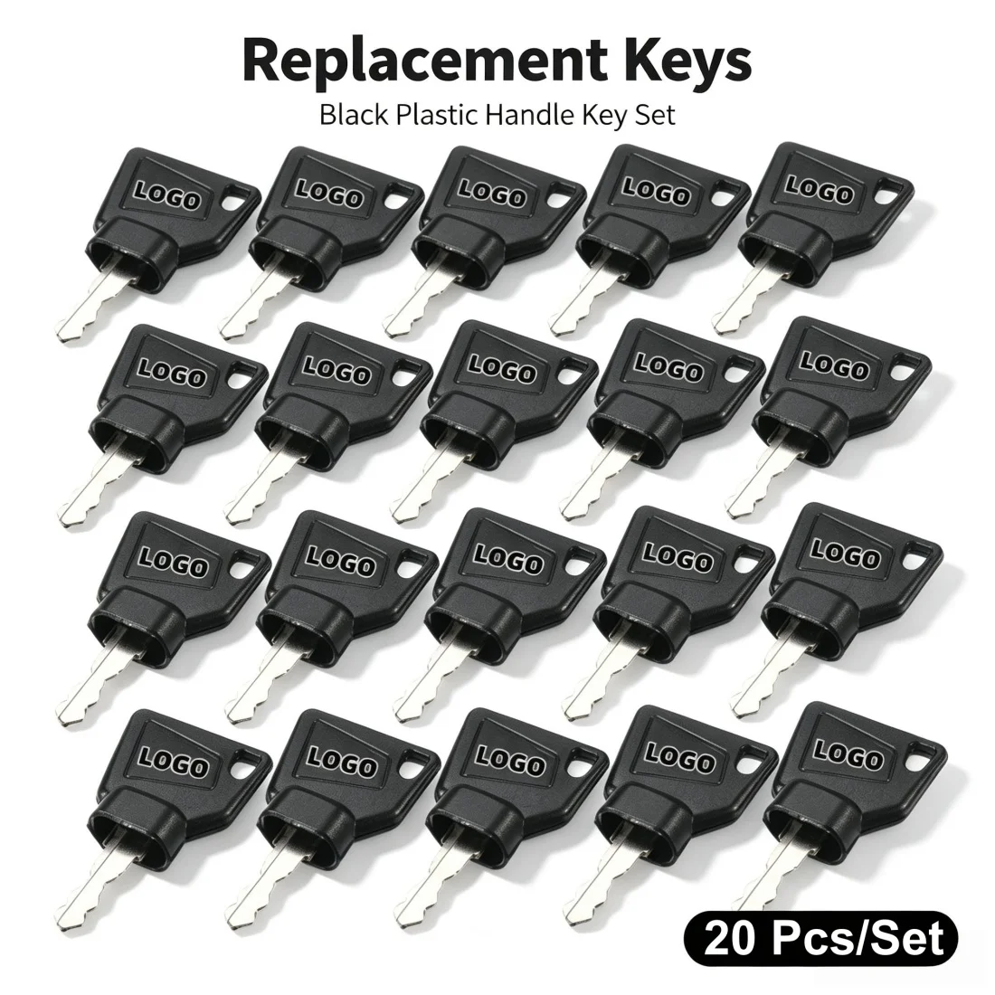 20Pcs Ignition Key Replacement 701/45501 331/26790 333/Y1374 14607 For JCB Excavator Backhoe Loader Heavy Equipment