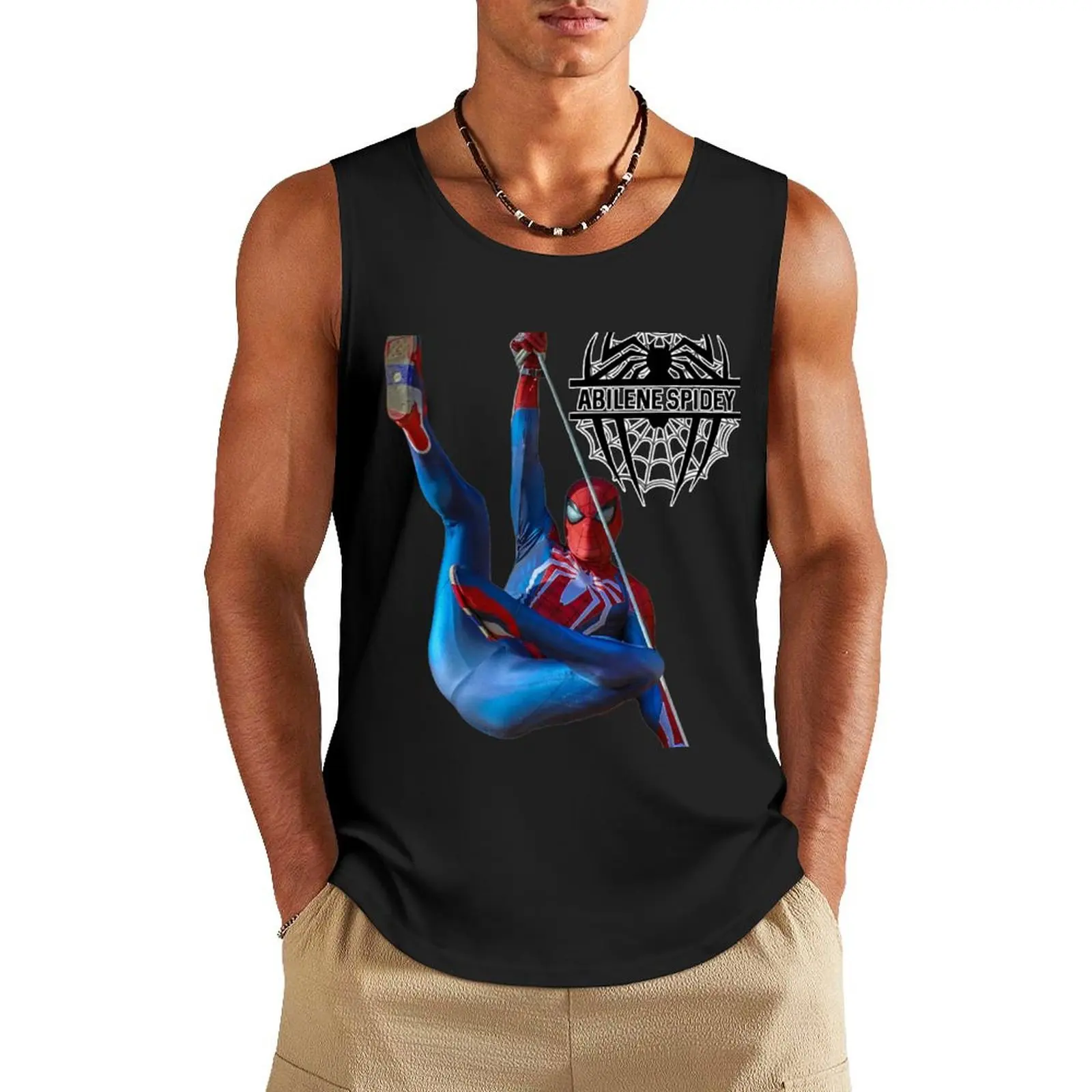 

Spider Blown in the Wind Tank Top clothes for men sleeveless gym shirts male T-shirt men summer 2024