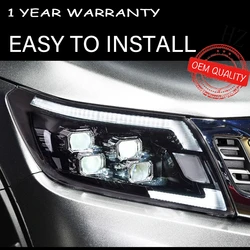Headlights For Navara 2014-2021 Car автомобильные товары 12V H7 LED DRL Hella Xenon Lens Hid Nissan NP300 Tools Car Accessories