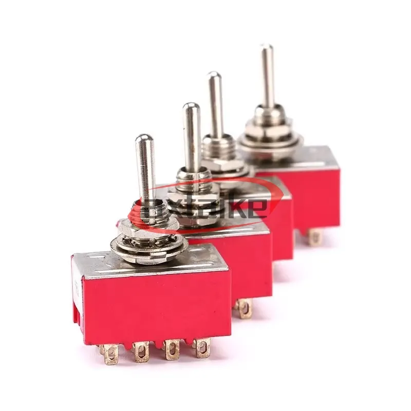 2 PCS MTS-302/303/402/403 SPDT/DPDT Toggle Rocker Switch 5A 120 V/2A 250 V AC On-Off-On/On-On 9Pin/12Pin Auto-Reset