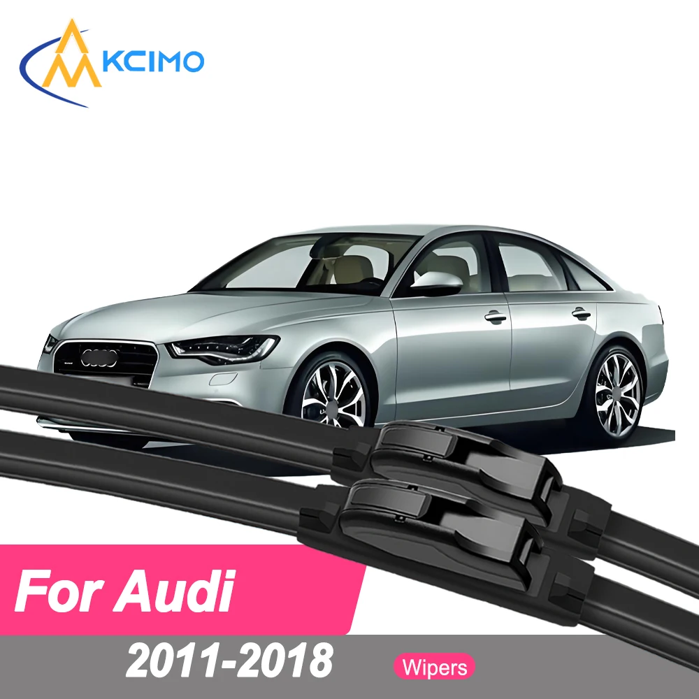 

Premium Rubber Durable Silent Windshield Wiper Blades 2pcs for Audi A6 C7 4G 2011-2018 S6 RS6 Front Wiper Blades Set