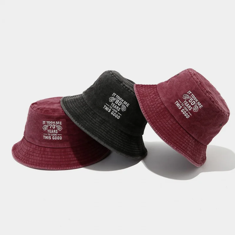 Washed Cotton Bucket Hat with 