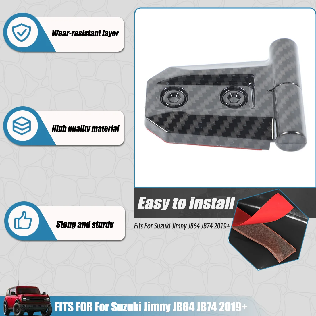 Car Engine Hood Door Hinge Decoration Cover for Suzuki Jimny JB64 JB74 2019 2020 2021 2022 2023 2024 2025 Exterior Accessories