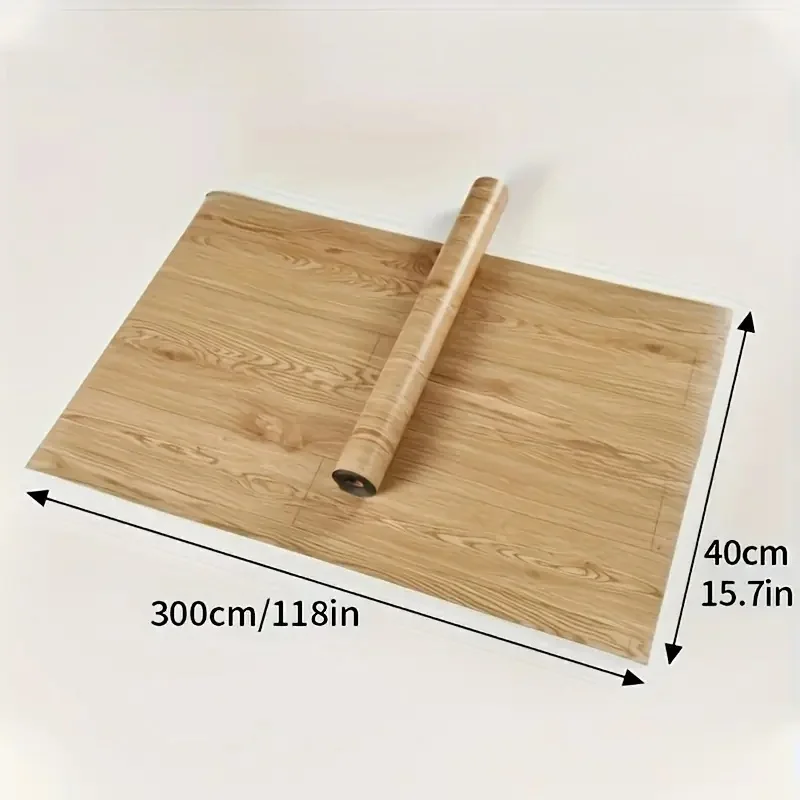 1PC 118.11x15.75in Wood Grain Wallpaper Peel and Stick Flooring Waterproof Floor Sticker Room Decor Pegatinas De Pared