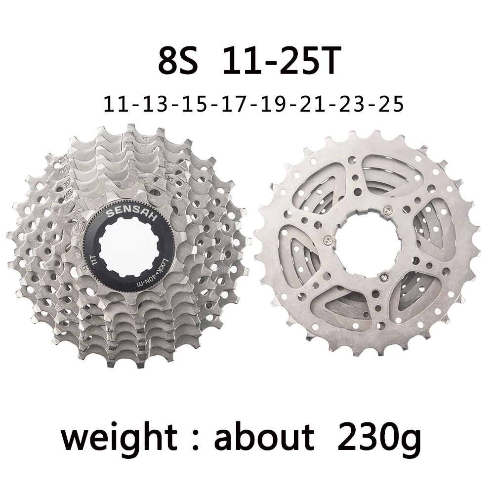 SENSAH 8/9/10/11 Geschwindigkeit Rennrad Kassette 11V 23T/25T/28T/30T/32T/34T/36T Fahrrad Freilauf K7 10S Schwungrad für HG Hub