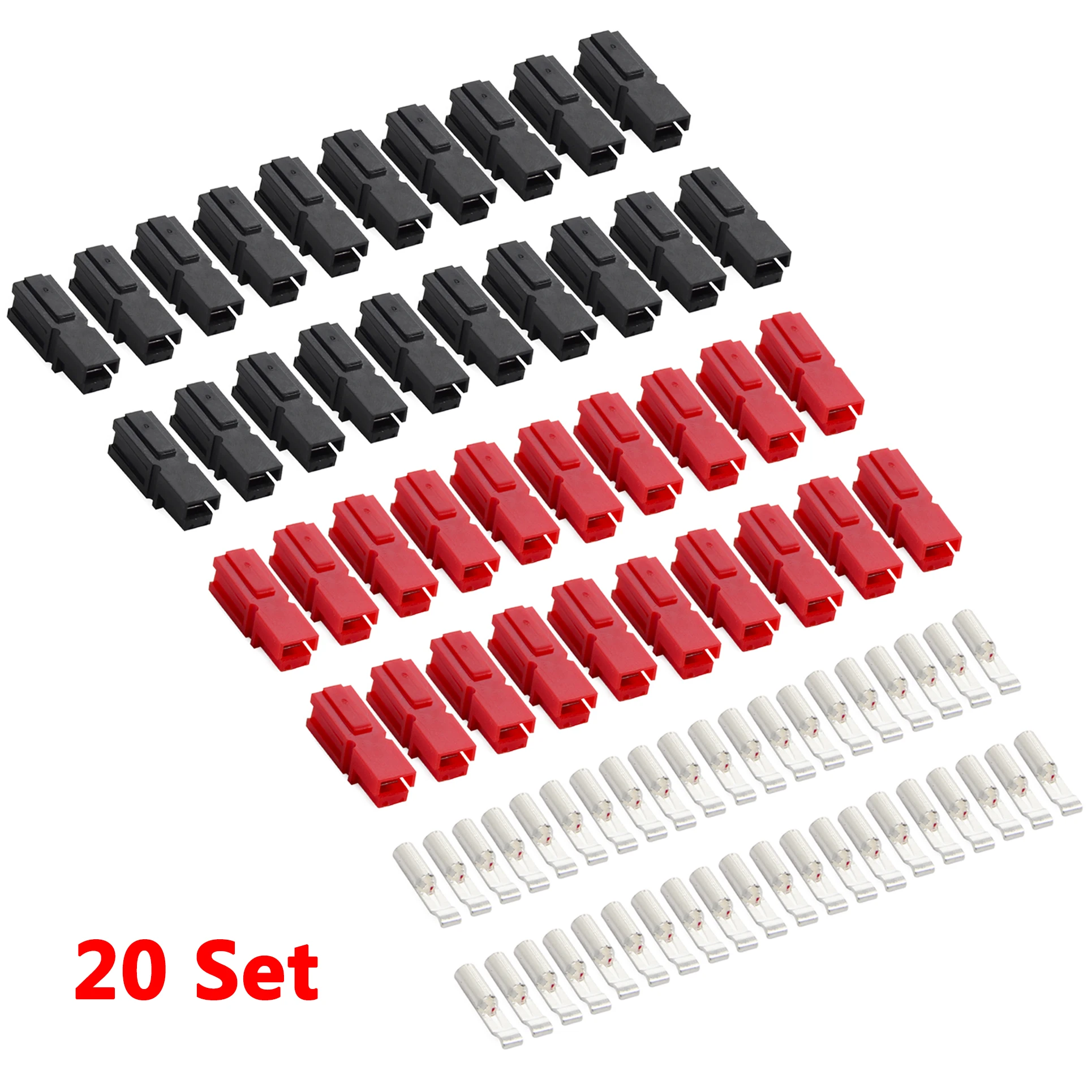 20 set rosso nero 30Amp 45Amp 600V Power Marine Connector Pole per Anderson Powerpole 30A 45A terminali ad incastro