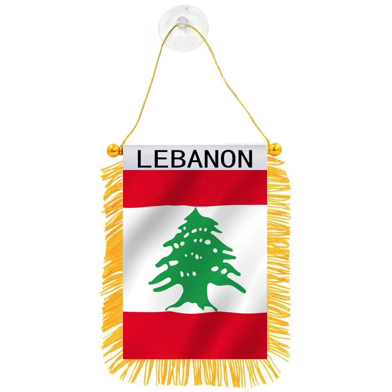 

Directly Delivery Car Window Decoration Stain Bunting Pennant Lebanon Flags