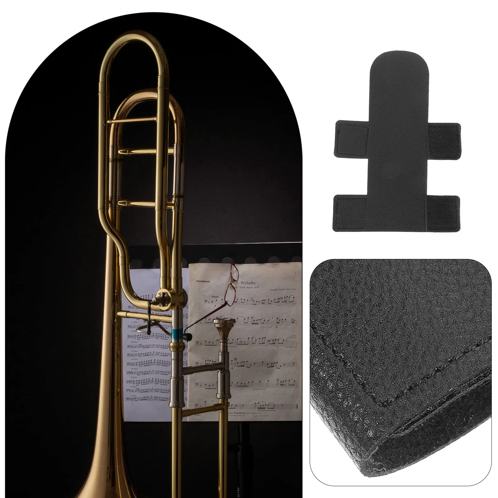 

Trombone Handguard Pad Accessories Sleeves Finger Protectors Microfiber for Neck