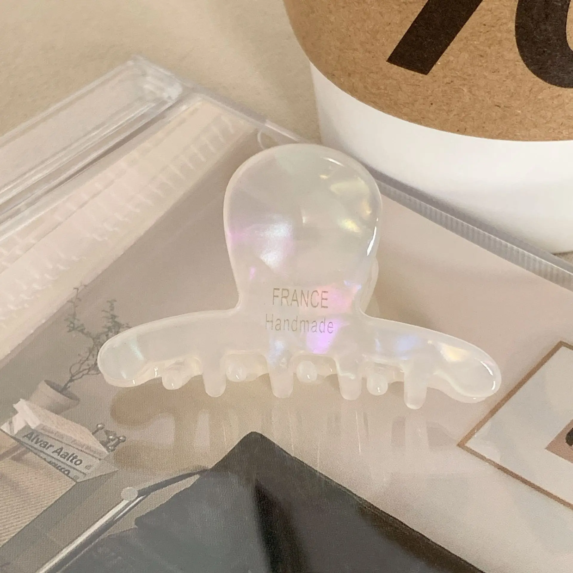 1PC Essigsäure Kleine Halteklammer Halbe Krawatte Haar Hai Clip Kinder Hinterkopf Platte Haarspange Haarvolumen Weniger Haar Ca – Detail 7