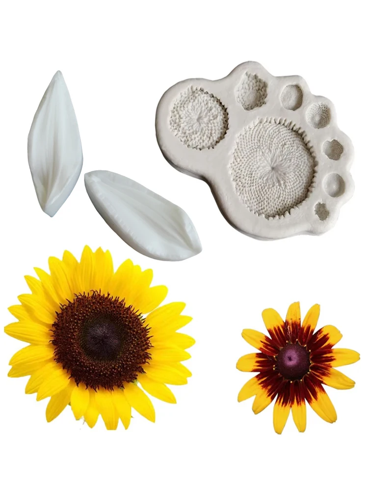 NEW Daisy Sunflower Stamen Mould Silicone Mold Fondant Cake Decorating Tool Gumpaste Sugarcraft Chocolate Forms Bakeware M2469