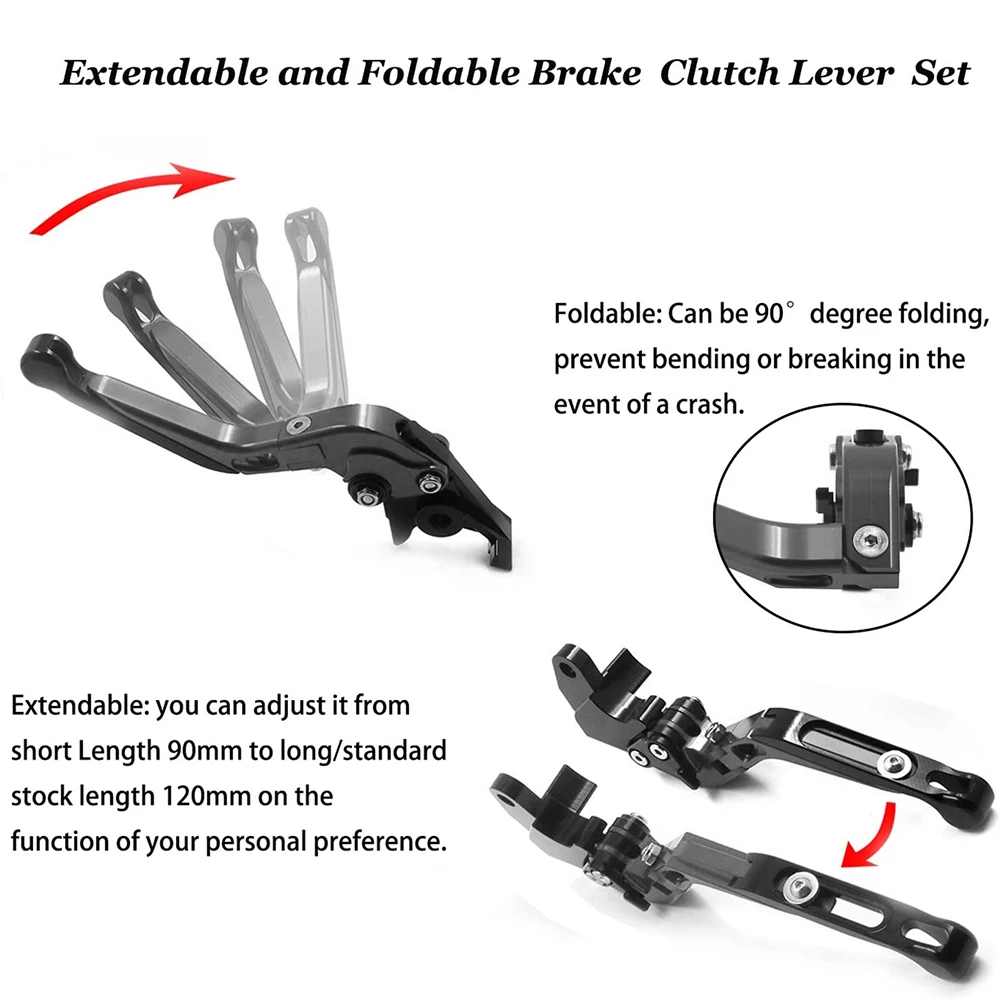 FOR Kawasaki Z125/PRO/KRT/SE/BR125 2015-NOW Folding Clutch and Brake Lever Set Adjustable Levers Accessories Parts view 3